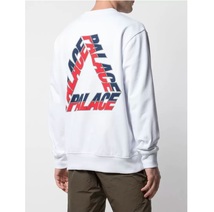 PALACE/パレス/SPLIT P3 CREW/両面プリント/クルーネックスウェットシャツ/ホワイト/良質肉厚生地/トライアングルロゴ/Mサイズ_画像1