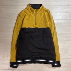 STUSSY/ステューシー/Mock Neck Sweat/モックネックスウェット/バイカラー/配色切り替え/ハーフジップスウェット/ワンポイント刺繍