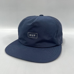 HUF/ハフ/ C/P ストラップバックボックスロゴプリントキャップ/ネイビー/帽子/コットンポリエステル