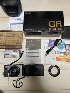 (24)送料無料 1円スタート RICOH GR DIGITAL IV POWERSHOT SX720HS Panasonic LUMIX L デジカメ ジャンクまとめ