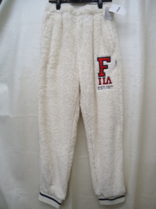 【KCM】Z-iro1-442-L★展示品★【FILA/フィラ】メンズ　ボアパンツ　ロングパンツ　防寒　FM5016　サイズL　ホワイト系