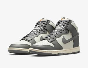 【28.5】Nike Dunk High Retro SE Vintage Light Bone and Tumbled Grey新品未使用