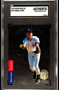 1円スタート 1993 Upper Deck SP デレク・ジーター Derek Jeter #279 SGC Authentic RC ルーキーカードニューヨークヤンキース HOF