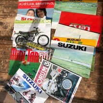 当時物　SUZUKI オートバイクカタログ　チラシ　読み物　まとめて　ミニタン　ハスラー　バンバン　Kシリーズ　GT トライアル　_画像1