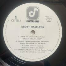 SCOTT HAMILTON / Scott Hamilton is a good wind who is blowing us no ill (Concord Jazz) 国内盤 - 帯_画像4