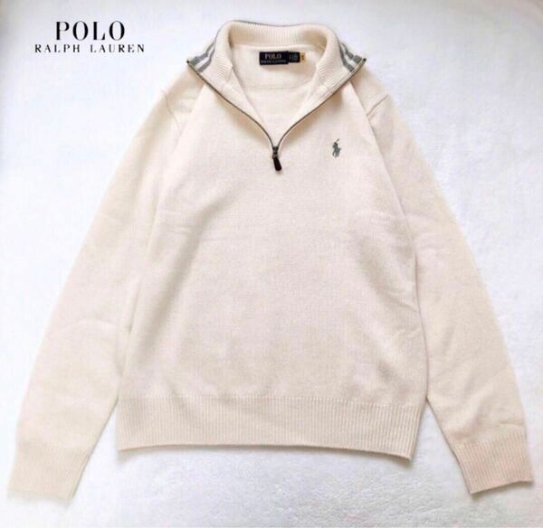 RALPH LAUREN ラルフローレン　ハーフジップ　カシミヤ　ウール　ニット　XS