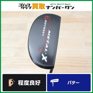 【程度良好 人気シリーズ】オデッセイ ODYSSEY METAL-X #5 パター 33インチ メタルエックス METAL X マレットタイプ ベントネック