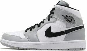 [ナイキ] エアジョーダン 1 ミッド メンズ バスケットボール シューズ Air Jordan 1 Mid Light Smoke 554724-092, 27.0 cm　国内正規品