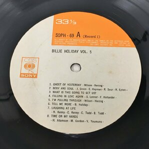 LPレコード Billie Holiday Vol. 5 Billie Holiday SOPH 69-70 2403LBM069の画像6