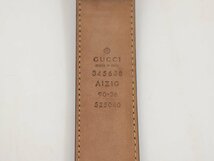 グッチ GUCCI ベルト 345658 525040 90・36 箱 保存袋付き 型押しレザー ディアマンテ → 2403LS298_画像4