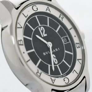 ブルガリ BVLGARI 腕時計 ソロテンポ ST35S/ST35BSSD クオーツ ステンレス 文字盤ブラック 2針 デイト → 2403LA025の画像4