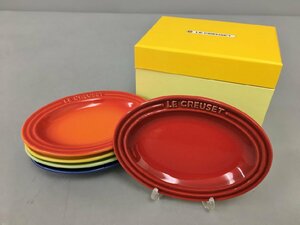 ルクルーゼ LR CREUSET ミニオーバルプレート5枚セット 910369-00 ストーンウェア 未使用 2403LR137