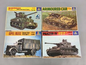 イタレリ ITALERI プラモデル4個まとめセット ドイツ・アメリカ 戦車 トラック 重装甲車 ミリタリー 未組立 2403LT169