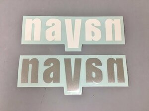  Nissan NISSAN sticker 2 pieces set na bar nNAVAN silver * white old car original unused 2403LT217
