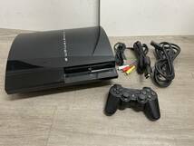 ☆ PS3 ☆ プレイステーション3 CECHB00 FW1.31 動作品 本体 コントローラー ケーブル 付属 希少 FW3.55以下 Playstation3 6603_画像1