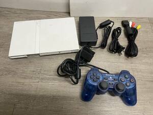 ☆ PS2 ☆ プレイステーション2 SCPH-75000 セラミックホワイト 動作品 外装破損有 本体 コントローラー 互換アダプター Playstation2 2660