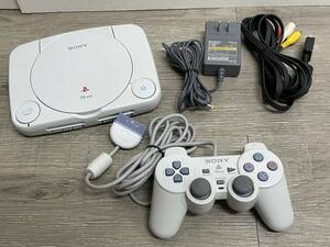 ☆ PS ☆ PS one SCPH-100 動作品 Playstation 本体 コントローラー アダプター ケーブル 付属 プレイステーション SCPH-112 7375