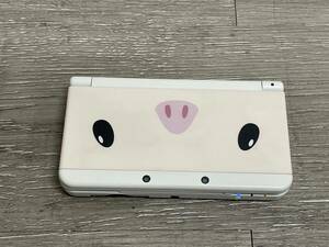 ☆ New3DS ☆ Newニンテンドー3DS ホワイト モンハン きせかえプレート 動作品 本体 タッチペン 付属 Nintendo 3DS 任天堂 0135