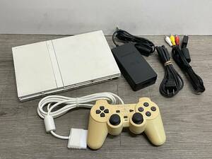 ☆ PS2 ☆ プレイステーション2 SCPH-75000 セラミックホワイト 動作品 本体 コントローラー 互換アダプター Playstation2 SONY 1431