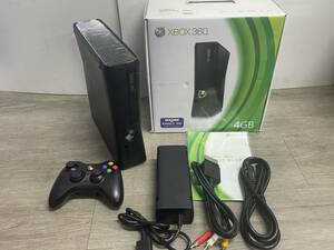 ☆ XBOX360 ☆ Microsoft XBOX 360 4GB リキッドブラック 動作品 本体 コントローラー アダプター 箱 付属 マイクロソフト 0105