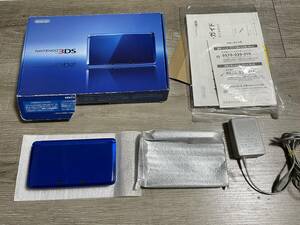 ☆ 3DS ☆ ニンテンドー3DS コバルトブルー 動作品 本体 タッチペン アダプター 充電台 箱 説明書 付属 Nintendo 3DS DS 任天堂 9474