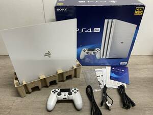 ☆ PS4 ☆ Playstation4 Pro CUH-7200B 1TB グレイシャーホワイト 動作品 本体 コントローラー 箱 付属 Playstation4 3092