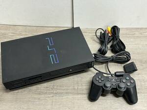 ☆ PS2 ☆ プレイステーション2 SCPH-50000 ミッドナイトブラック 動作品 本体 コントローラー ケーブル 付属 Playstation2 7983