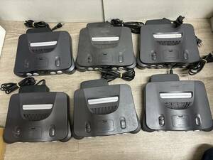 ☆ N64 ☆ ニンテンドウ64 本体 6台 まとめ売り 未チェック ジャンク Nintendo 64 任天堂 本体 アダプター ターミネーターパック 