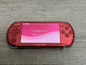 ☆ PSP ☆ プレイステーションポータブル PSP-3000 ラディアントレッド 動作品 本体 のみ Playstation Portable バッテリー欠品 3170