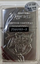 新品未使用 ZIPPO ジッポライター 2005年阪神タイガース優勝記念 LIMITED EDITION プラチナサテーナ シリアルNo.999/2005 _画像3