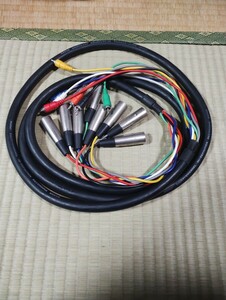 【即決!緊急大放出!】HOSA マルチケーブル　8ch　XLR RCA　ピン端子 オス　2.5m