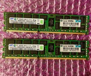 W087☆ SAMSUNG DDR3 PC3-10600R-09-11-E2-P2 ECC 8GB ×2計16GB Memory メモリー 動作確認済み