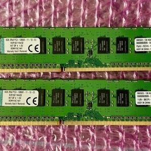 W084☆ SKhynix DDR3 PC3-12800E-11-13-E3 ECC 8GB ×2計16GB Memory メモリー 動作確認済みの画像1