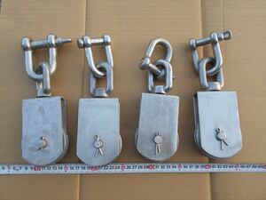  stainless steel lifting block 3 -inch freebie car ko4 set weight approximately 5.1kg boat ship 