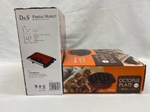 ◇◇未使用 Ｄ＆Ｓ パニーニメーカー YAMAZEN タコ焼き機 家庭用 ホットプレート グリルパン レッド◇◇S5602_画像4