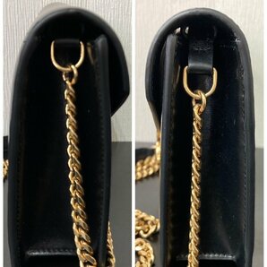 極美品●CELINE セリーヌ トリオンフ バッグ チェーンショルダー チェーンウォレット ミニ カーフスキン 10L033●の画像4