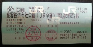 青春18きっぷ　3回分 普通郵便送料無料　速達可