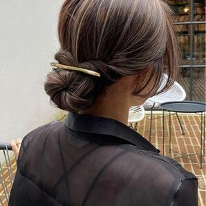 ヘアクリップ　バレッタ　ゴールド