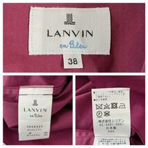 ☆LANVIN en BLUE☆ランバンオンブルーオープンショルダーワンピースバーガンディ　サイズ38_画像9