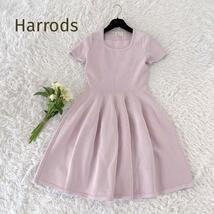 ☆Harrods☆ハロッズ　半袖ニットフレアワンピース ピンク フリーサイズ_画像1