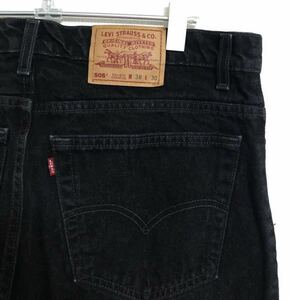 激レア レングス30 W38 サルファ ブラック USA製 90s LEVI'S リーバイス 505 黒 デニム パンツ 501 66 BIGE ビンテージ 80s 後染め 先染め 