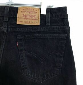 激レア レングス30 W34 サルファ ブラック USA製 90s LEVI'S リーバイス 505 黒 デニム パンツ 501 66 BIGE ビンテージ 80s 後染め 先染め 