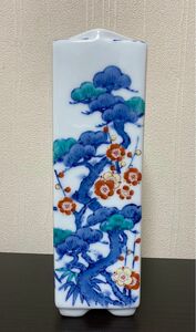 魯山 角花瓶 美品 陶器 花瓶 鍋島 花入れ 花器