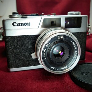 319【シャッターOK】CANON Canonet28 レンジファインダー フィルムカメラ キヤノン キャノネット F2.8 40mm 昭和レトロ