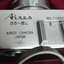 332【シャッターOK】AIRES 35-ⅢL レンジファインダー フィルムカメラ アイレス SEIKOSHA-MXL LENS H CORAL F:1.9 4.5cm 昭和レトロ_画像5