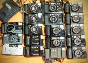 353【全てキヤノン】Canon コンパクトフィルムカメラ×18点 大量おまとめセット AF35ML/Autoboy オートボーイ 2 LITE SXL/MC10 等 JUNK