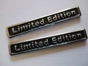 2枚セット　Limited Edition エンブレム 汎用 黒　ブラック リミテッドエディション メタル　ステッカー　シール 3D