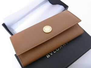 1円 未使用保管 BVLGARI ブルガリ レザー 6連 キーケース 鍵 ブラウン系