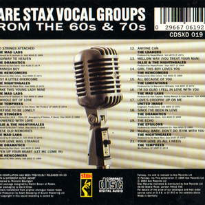 RARE STAX VOCAL GROUPS・FROM THE 60s & 70s / レア スタックス ヴォーカル グループ・60～70年代 レアグループを特集したＣＤ 。全２１曲の画像2