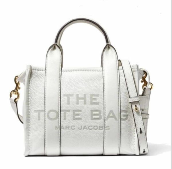 MARC JACOBS THE LEATHER MINI TOTE BAG ザ レザー ミニ トートバッグ COTTON マークジェイコブス 2way